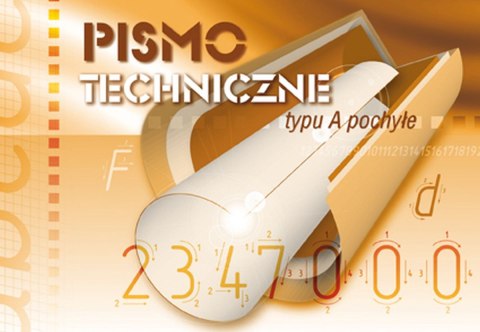 Blok do pisma technicznego Kreska pismo A pochyłe A4 10k