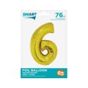 Balon foliowy Godan Smart cyfra 6 złota 76cm (CH-SZL6)