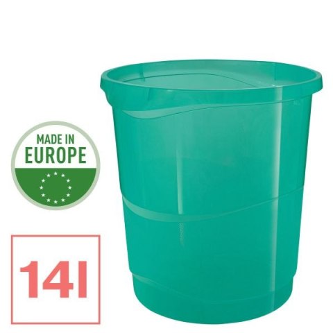 Kosz na śmieci Esselte Colour Breeze kolor: zielony 14L (626290) Kosz na śmieci Esselte Colour Breeze kolor: zielony 14L (626290)