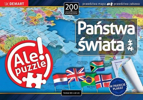 Puzzle Państwa świata 200 el. Demart Puzzle Państwa świata 200 el. Demart