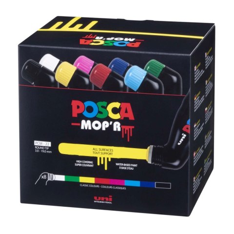 Marker z farbą plakatową UNI Posca PC-8K czarny Marker z farbą plakatową UNI Posca PC-8K czarny