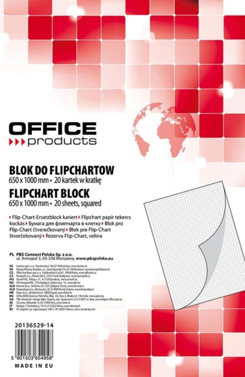 Blok do tablic flipchart Office Products 20k. krata (20136529-14)