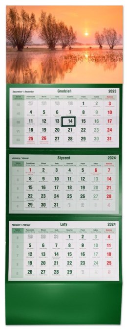 Kalendarz ścienny Michalczyk i Prokop trójdzielny 855mm x 315mm (T-105T-06)