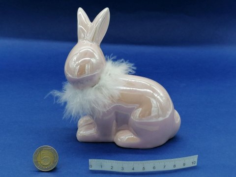 Figurka One Dollar zając ceramiczny z futerkiem 16cm (240155)