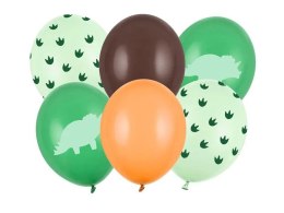 Balon gumowy Partydeco Dinozaur (1 op. / 6 szt.) mix 300mm (SB14P-335-000-6)