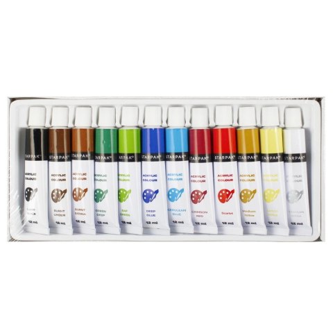 Farba akrylowa kolor: mix 12ml Starpak (520192) Farba akrylowa kolor: mix 12ml Starpak (520192)