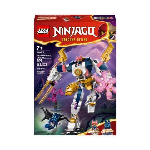 Klocki konstrukcyjne Lego Ninjago Mech żywiołu technologii Sory (71807)