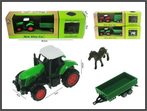 Traktor z przyczepą 16cm i zwierzakiem Hipo (H13520)