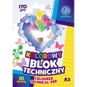 Blok techniczny Astrapap kolorowy A3 kolorowa 170g 10k (106021010)