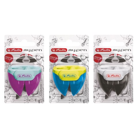 Temperówka Herlitz My Pen podwójna mix plastik (11309341) Temperówka Herlitz My Pen podwójna mix plastik (11309341)