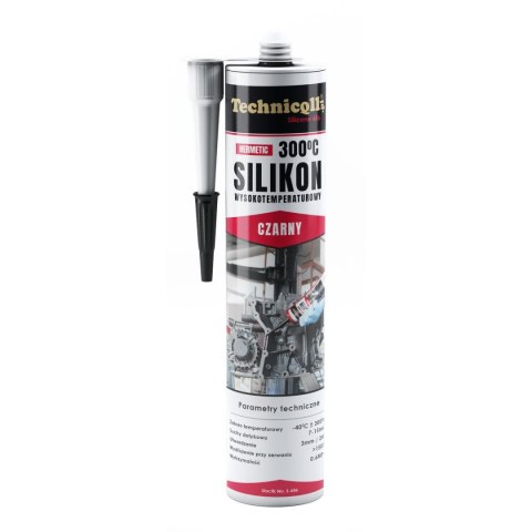 Klej w tubie Technicqll silikon wysokotemperaturowy czarny 300ml (S-686) Klej w tubie Technicqll silikon wysokotemperaturowy czarny 300ml (S-686)
