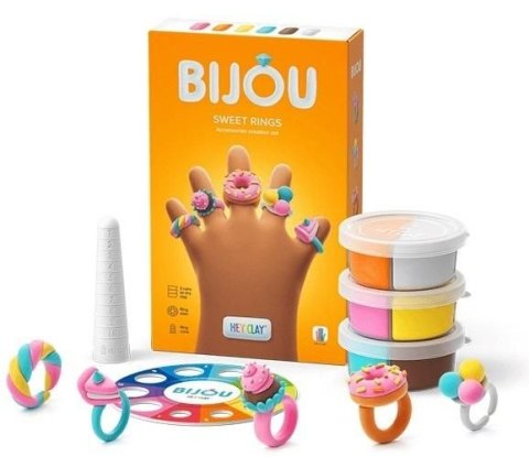 Masa plastyczna dla dzieci Hey Clay Bijou Sweet rings mix Tm Toys (HLC31002CEE)