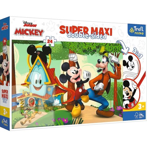 Puzzle Trefl Myszka Miki Super maxi Wesoły Domek i przyjaciele 24 el. (41012)