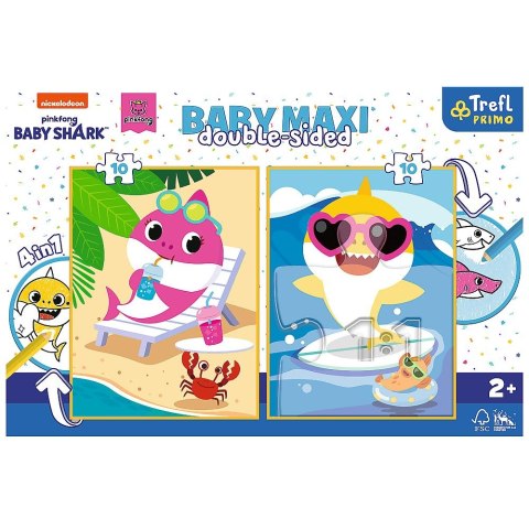 Puzzle Trefl Baby Shark Baby MAXI 2x10 Wesoły dzień rekina 2x20 el. (43005) Puzzle Trefl Baby Shark Baby MAXI 2x10 Wesoły dzień rekina 2x20 el. (43005)
