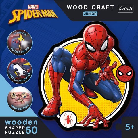 Puzzle Trefl Spiderman Drewniane Moc 50 el. (20204) Puzzle Trefl Spiderman Drewniane Moc 50 el. (20204)