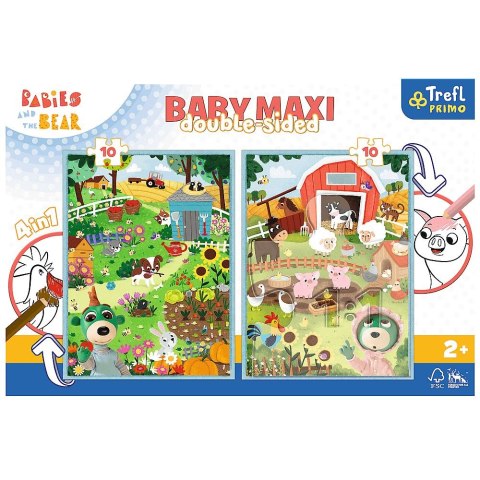 Puzzle Trefl Baby MAXI 2x10 Bobaski i Miś (43000) Puzzle Trefl Baby MAXI 2x10 Bobaski i Miś (43000)