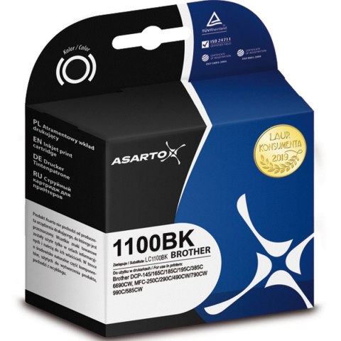 Tusz (cartridge) alternatywny Asarto Brother czarna (AS-B110/980BK) Tusz (cartridge) alternatywny Asarto Brother czarna (AS-B110/980BK)