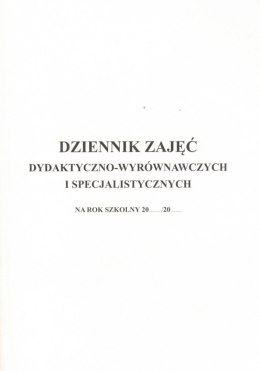 Dziennik Dziennik zajęć dydaktyczno-wyrównawczych i spec. A4 Beta Druk (DZZD-WiS)