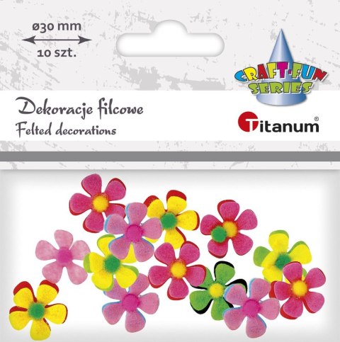 Ozdoba filcowa Titanum Craft-Fun Series kwiatki (BY343) Ozdoba filcowa Titanum Craft-Fun Series kwiatki (BY343)