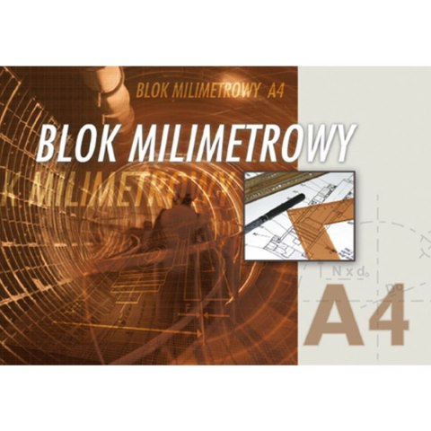 Blok milimetrowy Kreska A4 20k Blok milimetrowy Kreska A4 20k