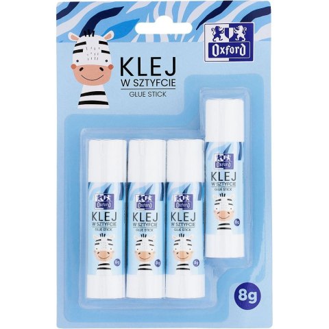 Klej w sztyfcie Oxford Kids 4 pak 8g (400175700) Klej w sztyfcie Oxford Kids 4 pak 8g (400175700)