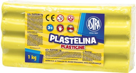 Plastelina Astra 1 kol. cytrynowa 1000g Plastelina Astra 1 kol. cytrynowa 1000g
