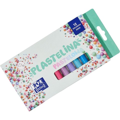 Plastelina Oxford 12 kol. pastelowa mix 200g (400178108) Plastelina Oxford 12 kol. pastelowa mix 200g (400178108)