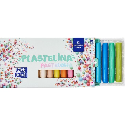 Plastelina Oxford 12 kol. pastelowa mix 200g (400178108) Plastelina Oxford 12 kol. pastelowa mix 200g (400178108)