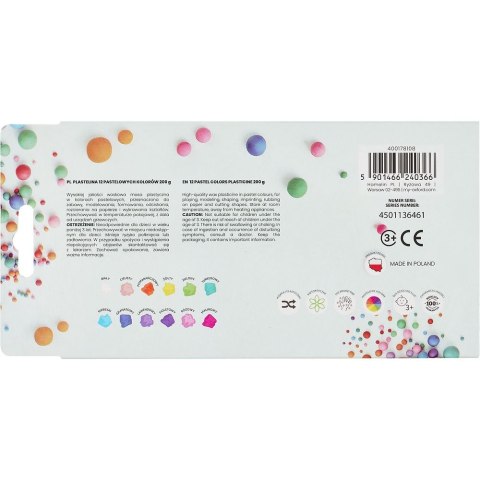Plastelina Oxford 12 kol. pastelowa mix 200g (400178108) Plastelina Oxford 12 kol. pastelowa mix 200g (400178108)
