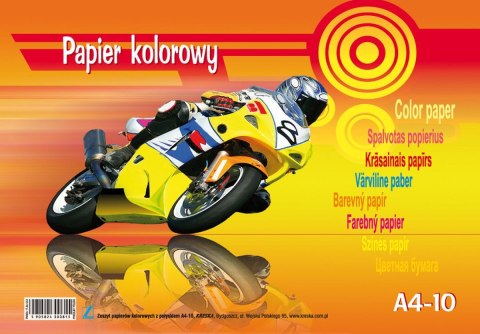 Zeszyt papierów kolorowych A4 10k Zeszyt papierów kolorowych A4 10k