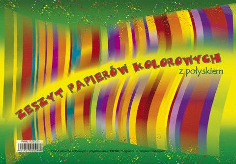 Zeszyt papierów kolorowych A4 10k Zeszyt papierów kolorowych A4 10k