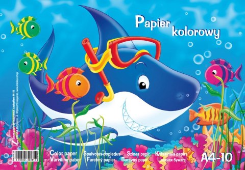 Zeszyt papierów kolorowych A4 10k Zeszyt papierów kolorowych A4 10k