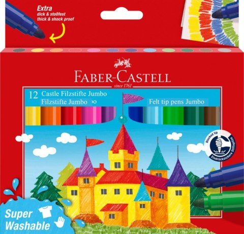 Flamaster Faber Castell Zamek Jumbo 12 kol. (154311 FC)