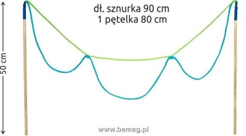 Bańki mydlane Bemag sznurek kijek do baniek 3 oczka