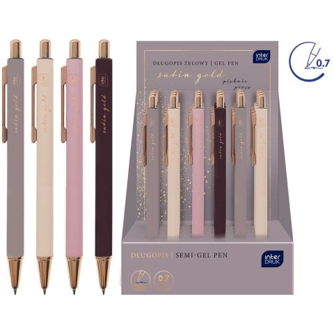 Długopis żelowy Interdruk Satin Gold 0,7mm niebieski 1,0mm (5902277346452) Długopis żelowy Interdruk Satin Gold 0,7mm niebieski 1,0mm (5902277346452)