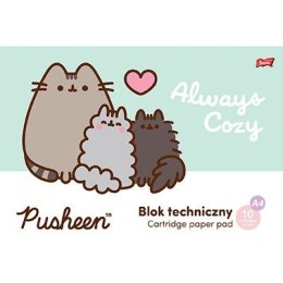 Blok rysunkowy Unipap Pusheen A4 biały 20k