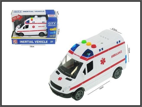 Ambulans Hipo 14 cm ze światłem i dwiękiem (HAU10)