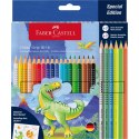 Kredki ołówkowe Faber Castell dinozaury +naklejki (201546 FC)