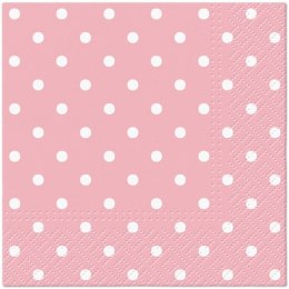 Serwetki Paw Dots Light Pink mix nadruk bibuła [mm:] 250x250 (SDC066013)