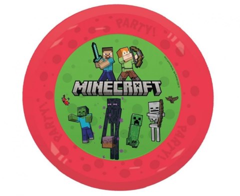 Talerz Godan wielokrotnego użytku 21cm Minecraft (95820)