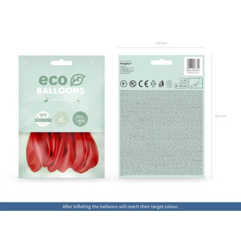 Balon gumowy Partydeco pastelowe czerwony 260mm (ECO26P-007-10) Balon gumowy Partydeco pastelowe czerwony 260mm (ECO26P-007-10)