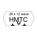 Taśma do metkownic Emerson na roli 800 etykiet, jednorzędowa, Wave pomarańczowa [mm:] 26x12 (etrchmtc026x012jrwp)