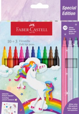 Flamaster Faber Castell Jednorożec + naklejki 10+3 kol. (554213 FC)