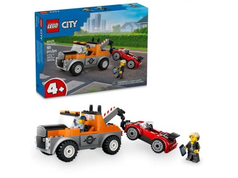 Klocki konstrukcyjne Lego City Samochód pomocy drogowej i naprawa sportowego auta (60435)