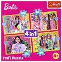 Puzzle Trefl Barbie 4w1 Wesoły świat Barbie 4w1 el. (34626)