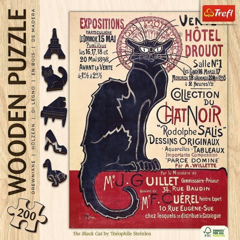 Puzzle Trefl Drewniane Czarny Kot - Théophile Alexandre Steinlen_ (20254) Puzzle Trefl Drewniane Czarny Kot - Théophile Alexandre Steinlen_ (20254)