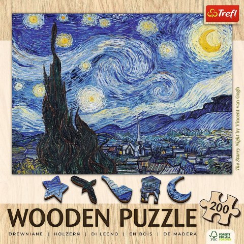 Puzzle Trefl Drewniane Gwiaździsta Noc - Vincent van Gogh (20248) Puzzle Trefl Drewniane Gwiaździsta Noc - Vincent van Gogh (20248)