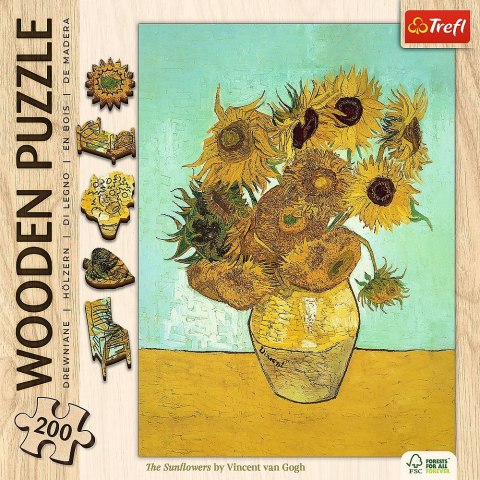 Puzzle Trefl Drewniane Słoneczniki - Vincent van Gogh (20249) Puzzle Trefl Drewniane Słoneczniki - Vincent van Gogh (20249)