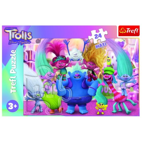 Puzzle Trefl Universal Trolls 3 W świecie Trolli 24 el. (14359) Puzzle Trefl Universal Trolls 3 W świecie Trolli 24 el. (14359)