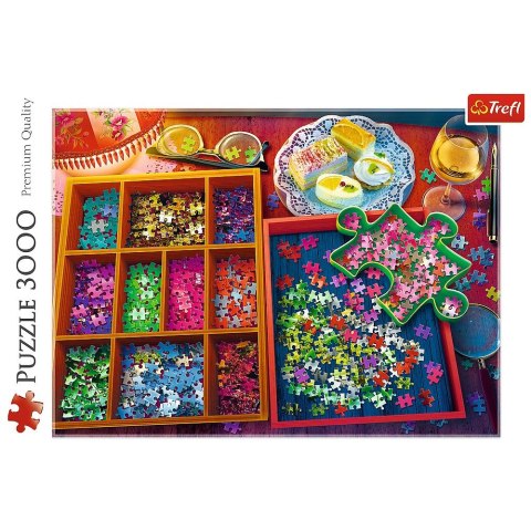 Puzzle Trefl Wieczór z puzzlami 3000 el. (33079) Puzzle Trefl Wieczór z puzzlami 3000 el. (33079)